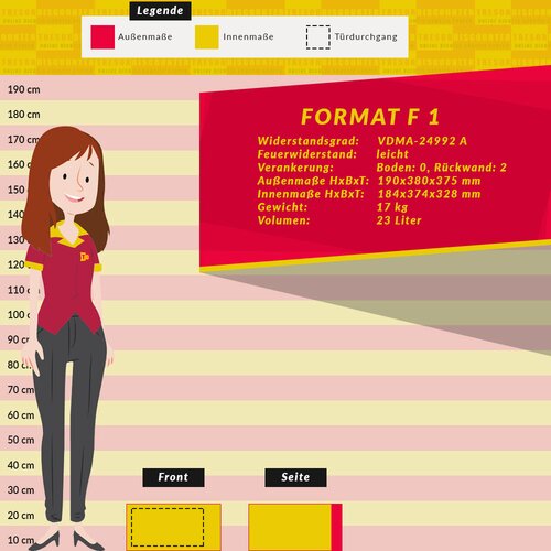 Format F 1 Mbeltresor mit Schlsselschloss