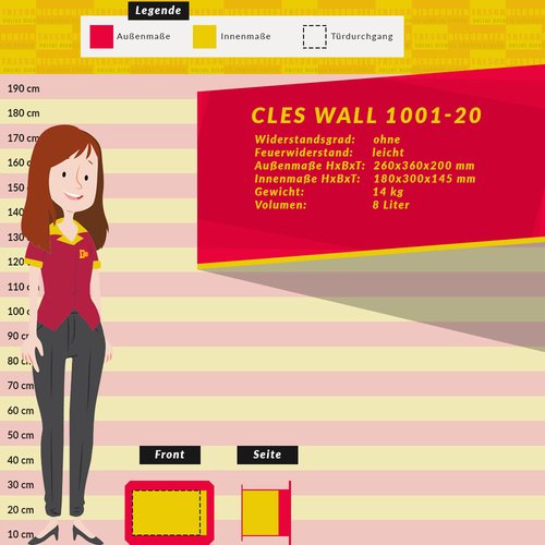 CLES wall 1001-20 Wandtresor