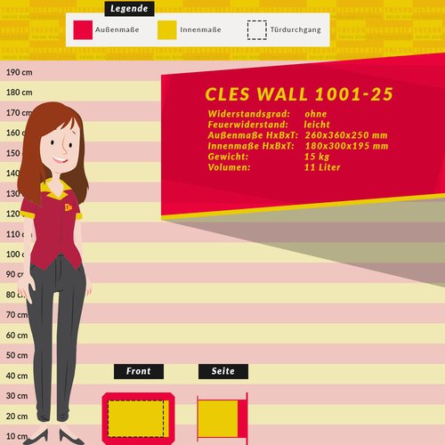 CLES wall 1001-25 Wandtresor