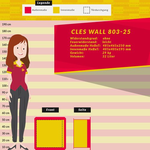 CLES wall 803-25 Wandtresor